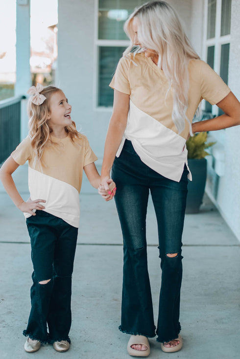 Crew Neck Colorblock Tee