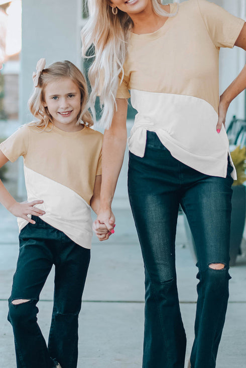 Crew Neck Colorblock Tee