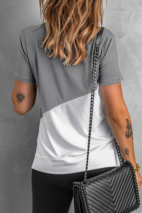 Crew Neck Colorblock Tee