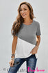 Crew Neck Colorblock Tee