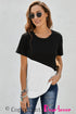 Crew Neck Colorblock Tee