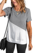 Crew Neck Colorblock Tee