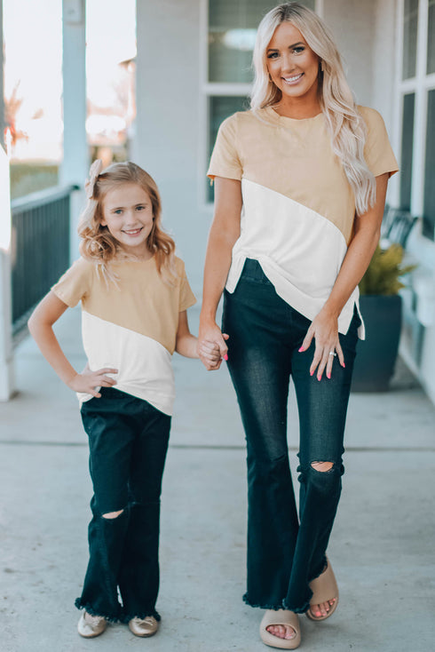 Crew Neck Colorblock Tee