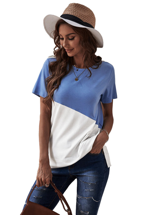 Crew Neck Colorblock Tee
