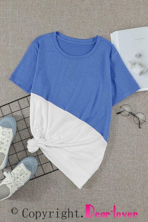 Crew Neck Colorblock Tee