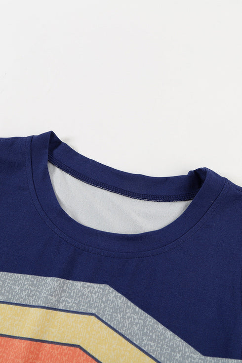 Crew Neck Floral Leopard Print Tank Top