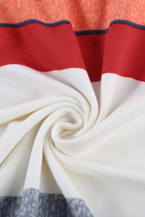 Crew Neck Floral Leopard Print Tank Top