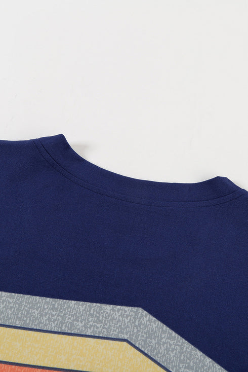 Crew Neck Floral Leopard Print Tank Top