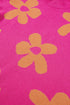 Crew Neck Large Floral Print Pullover Sweater