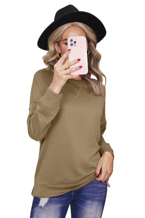 Crew Neck Long Sleeve Sweatshirt