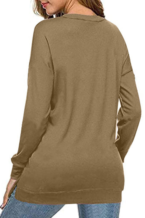 Crew Neck Long Sleeve Sweatshirt