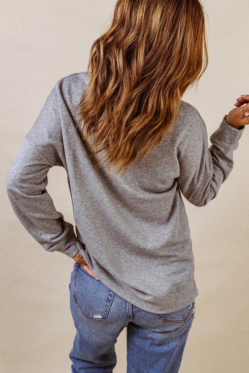Crew Neck Long Sleeve Sweatshirt