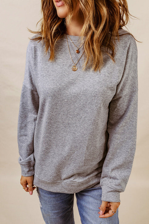 Crew Neck Long Sleeve Sweatshirt