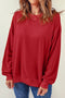 Crew Neck Relaxed Fit Drop Shoulder Sweatshirt
