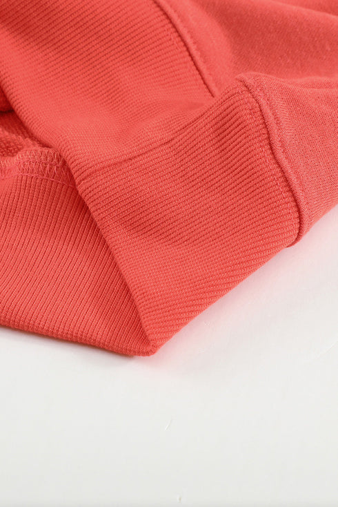 Crew Neck Relaxed Fit Drop Shoulder Sweatshirt