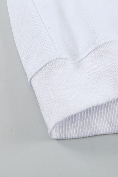 Crew Neck Relaxed Fit Drop Shoulder Sweatshirt
