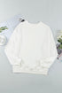 Crew Neck Relaxed Fit Drop Shoulder Sweatshirt