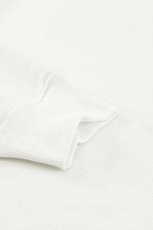 Crew Neck Relaxed Fit Drop Shoulder Sweatshirt