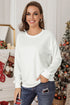 Crew Neck Relaxed Fit Drop Shoulder Sweatshirt