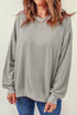 Crew Neck Relaxed Fit Drop Shoulder Sweatshirt