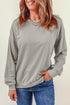Crew Neck Relaxed Fit Drop Shoulder Sweatshirt