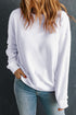Crew Neck Relaxed Fit Drop Shoulder Sweatshirt
