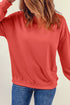 Crew Neck Relaxed Fit Drop Shoulder Sweatshirt