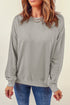 Crew Neck Relaxed Fit Drop Shoulder Sweatshirt