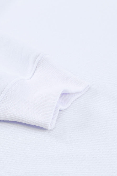 Crew Neck Relaxed Fit Drop Shoulder Sweatshirt