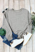 Crew Neck Relaxed Fit Drop Shoulder Sweatshirt