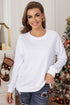 Crew Neck Relaxed Fit Drop Shoulder Sweatshirt