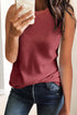 Crew Neck Waffle Tank Top