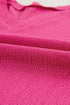 Crinkled Fabric V Neck Wide Sleeve Relaxed T-Shirt