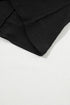 Crinkled Fabric V Neck Wide Sleeve Relaxed T-Shirt
