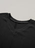 Crinkled Fabric V Neck Wide Sleeve Relaxed T-Shirt