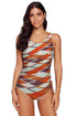 Criss Cross Back One Piece Swimsuit