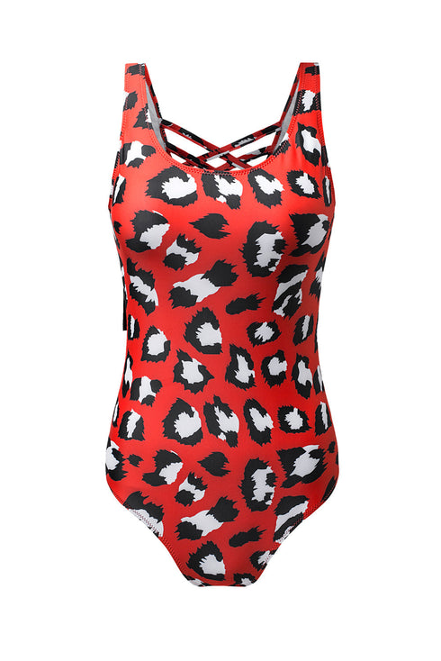 Criss Cross Back One Piece Swimsuit