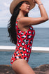 Criss Cross Back One Piece Swimsuit