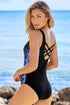 Criss Cross Back One Piece Swimsuit