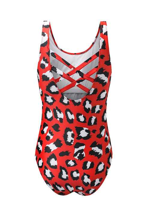 Criss Cross Back One Piece Swimsuit