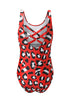 Criss Cross Back One Piece Swimsuit