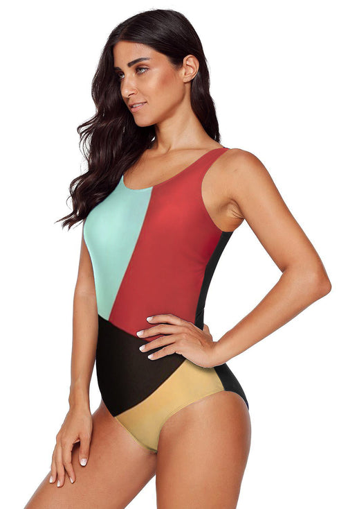 Criss Cross Back One Piece Swimsuit
