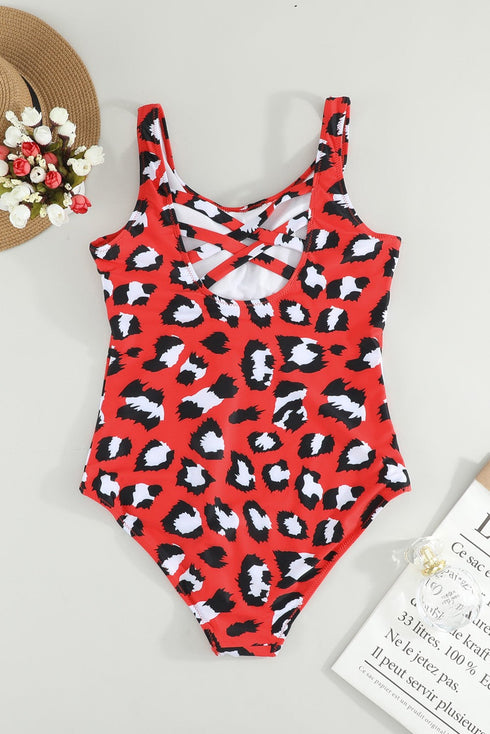 Criss Cross Back One Piece Swimsuit