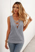 Crisscross Hollow-Out Knit Tank Top