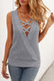 Crisscross Hollow-Out Knit Tank Top