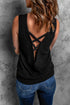 Crisscross Hollow-Out Knit Tank Top