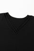 Crisscross V Neck Butterfly Sleeve Soft Knit Shirt