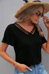 Crisscross V Neck Butterfly Sleeve Soft Knit Shirt