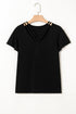 Crisscross V Neck Butterfly Sleeve Soft Knit Shirt
