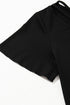 Crisscross V Neck Butterfly Sleeve Soft Knit Shirt